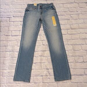 Levi’s Signature Modern Straight Mid Rise Denim Blue Jeans Size 6 Long Tall NWT